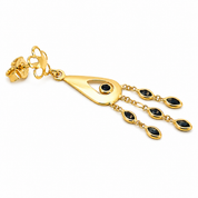 Orecchini - 18 carati Oro giallo - 0.70ct. tw. Zaffiro - Made in Italy - Handmade