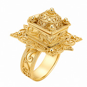 Anello - 18 carati Oro giallo - Made in Italy - Handmade