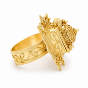 Anello - 18 carati Oro giallo - Made in Italy - Handmade