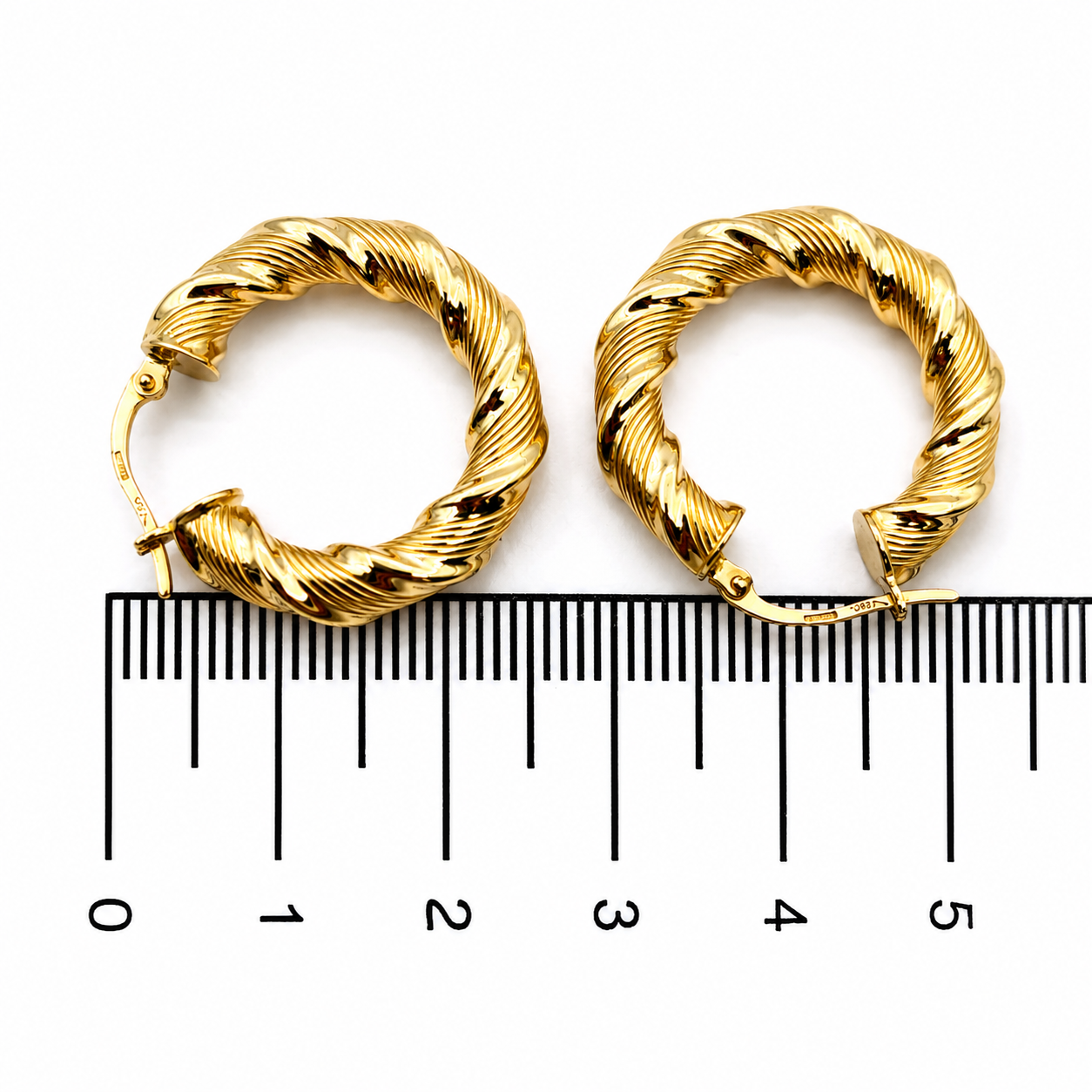 Orecchini - 18 carati Oro giallo - Made in Italy - Handmade