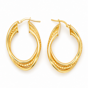 Orecchini - 18 carati Oro giallo - Made in Italy - Handmade