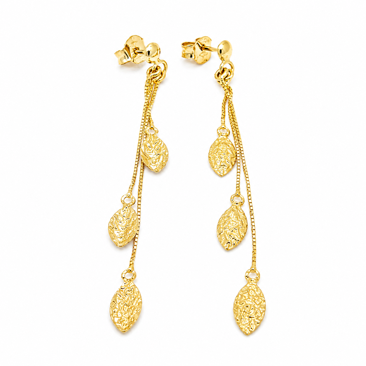Orecchini - 18 carati Oro giallo - Made in Italy - Handmade
