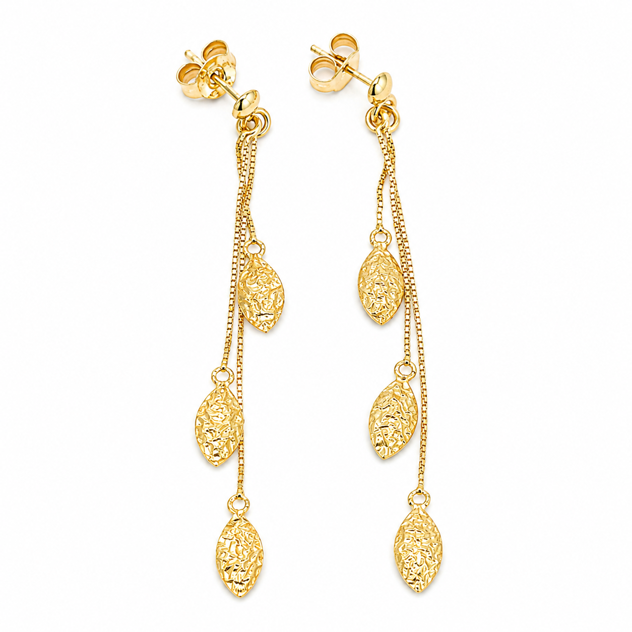 Orecchini - 18 carati Oro giallo - Made in Italy - Handmade