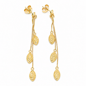 Orecchini - 18 carati Oro giallo - Made in Italy - Handmade