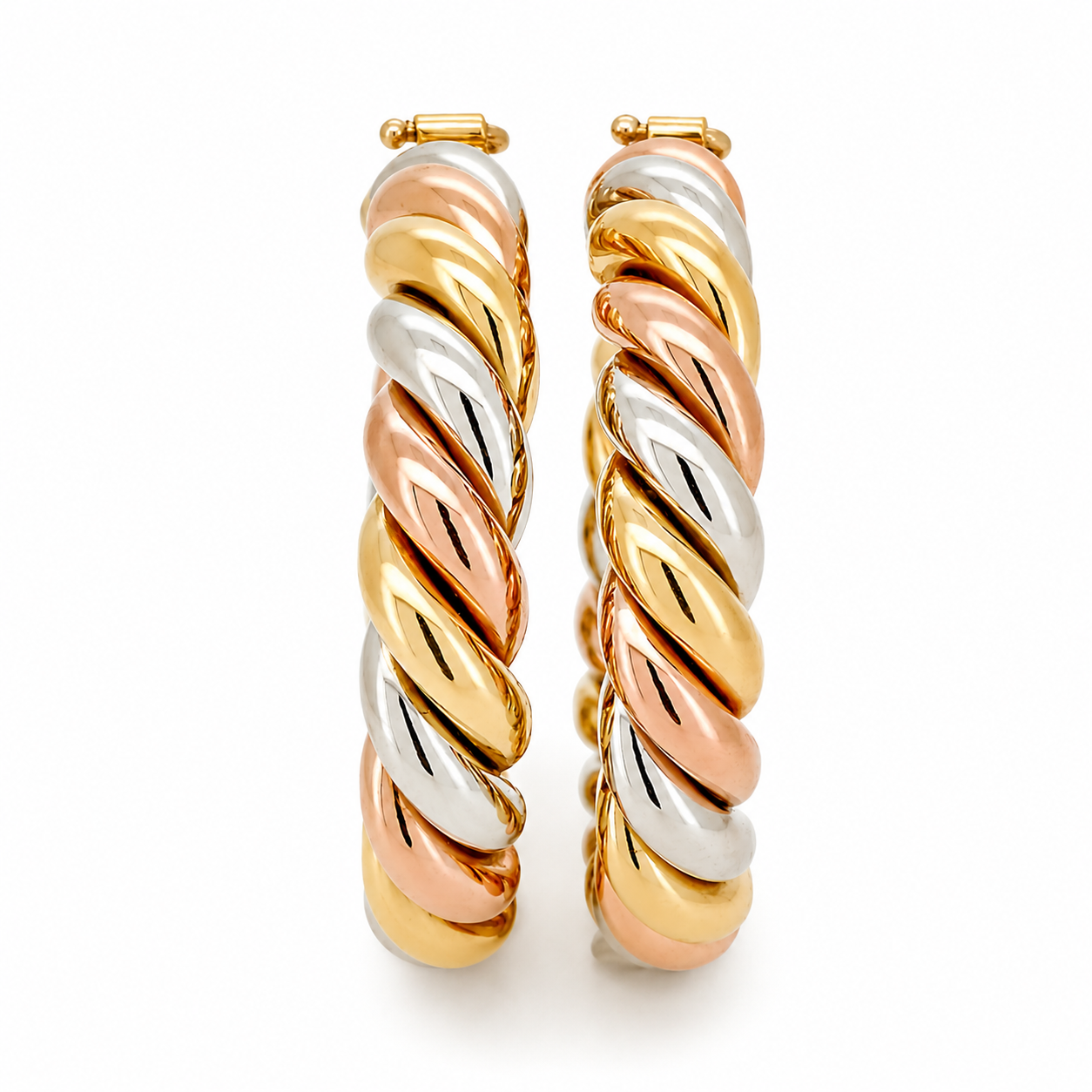 Orecchini - 18 carati Oro giallo, Oro rosa, Oro bianco - Made in Italy - Handmade