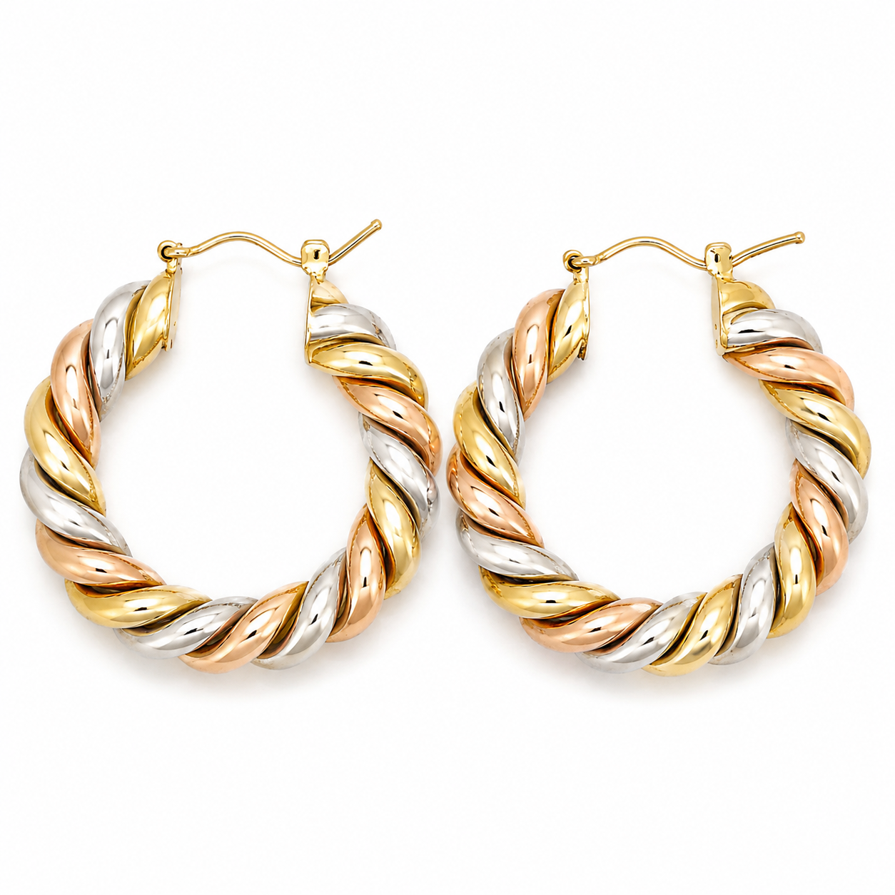 Orecchini - 18 carati Oro giallo, Oro rosa, Oro bianco - Made in Italy - Handmade