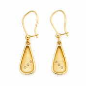 Orecchini - 18 carati Oro giallo, Oro bianco - 0.06ct. tw. Diamante (Naturale)