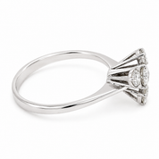 Anello - 18 carati Oro bianco - 0.89ct. tw. Diamante (Naturale) - Made in Italy - Handmade
