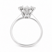 Anello - 18 carati Oro bianco - 0.89ct. tw. Diamante (Naturale) - Made in Italy - Handmade