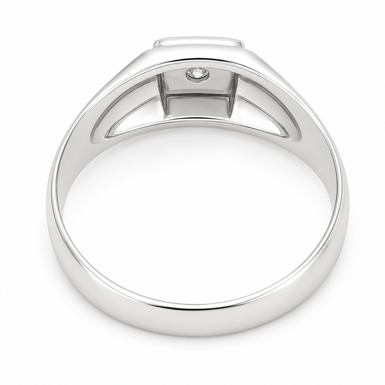 Anello - 18 carati Oro bianco - 0.03ct. tw. Diamante (Naturale) - Made in Italy - Handmade