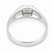 Anello - 18 carati Oro bianco - 0.03ct. tw. Diamante (Naturale) - Made in Italy - Handmade