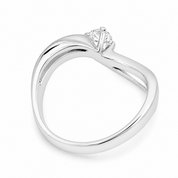 Anello - 18 carati Oro bianco - 0.40ct. tw. Diamante (Naturale) - Made in Italy - Handmade