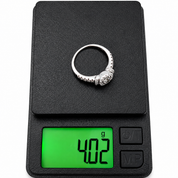 Anello - 18 carati Oro bianco - 0.64ct. tw. Diamante (Naturale) - Made in Italy - Handmade