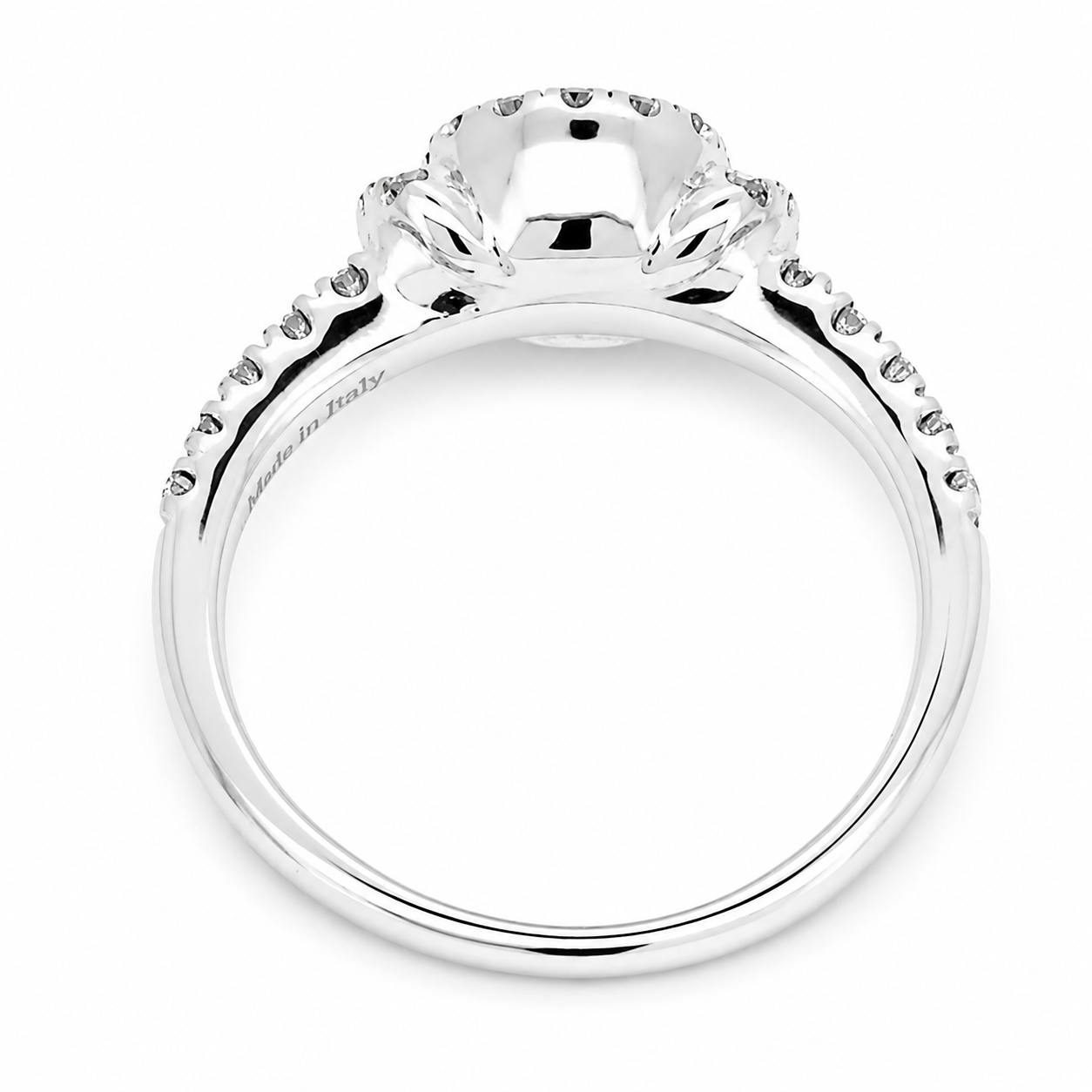 Anello - 18 carati Oro bianco - 0.64ct. tw. Diamante (Naturale) - Made in Italy - Handmade