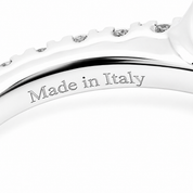 Anello - 18 carati Oro bianco - 0.64ct. tw. Diamante (Naturale) - Made in Italy - Handmade
