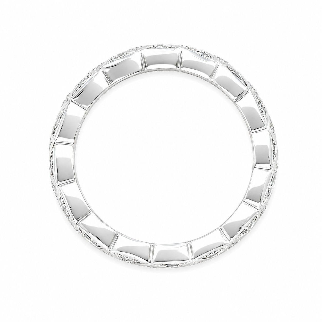 Anello - 18 carati Oro bianco - 0.90ct. tw. Diamante (Naturale) - Made in Italy - Handmade