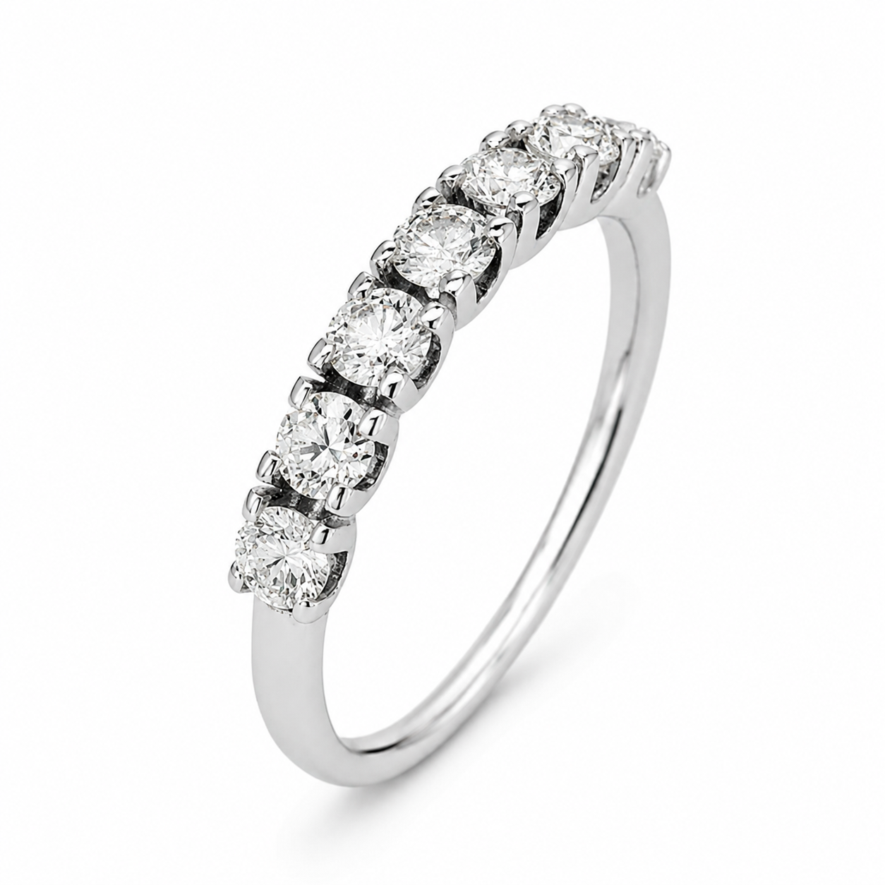 Anello - 18 carati Oro bianco - 0.56ct. tw. Diamante (Naturale) - Made in Italy - Handmade