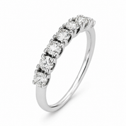 Anello - 18 carati Oro bianco - 0.56ct. tw. Diamante (Naturale) - Made in Italy - Handmade