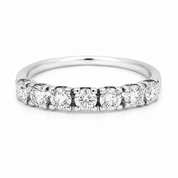 Anello - 18 carati Oro bianco - 0.56ct. tw. Diamante (Naturale) - Made in Italy - Handmade