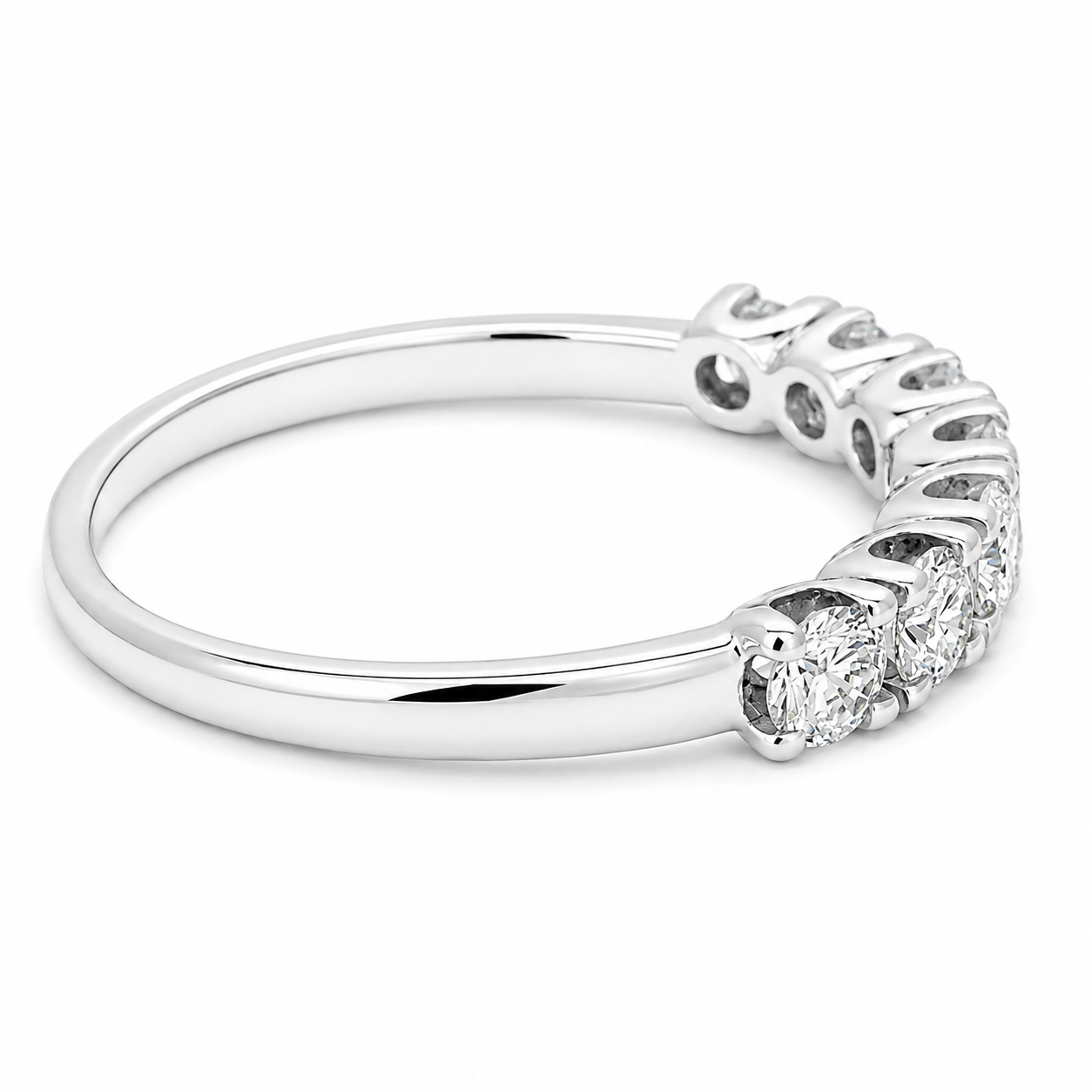 Anello - 18 carati Oro bianco - 0.56ct. tw. Diamante (Naturale) - Made in Italy - Handmade