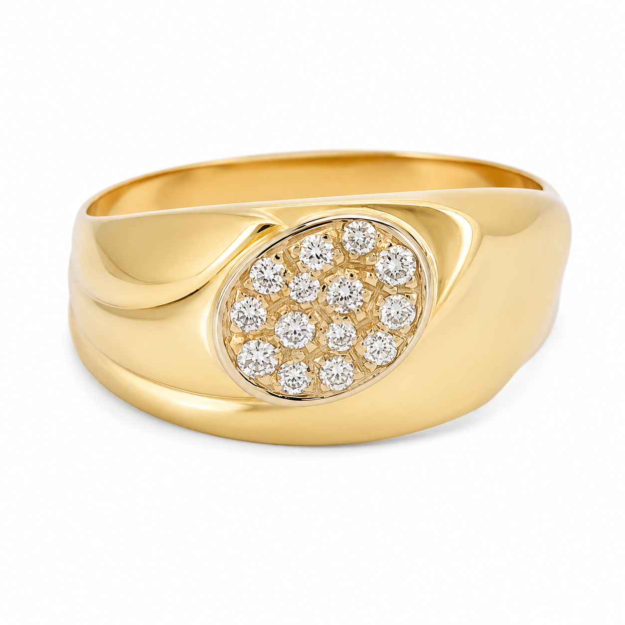 Anello - 18 carati Oro giallo - 0.26ct. tw. Diamante (Naturale) - Made in Italy - Handmade