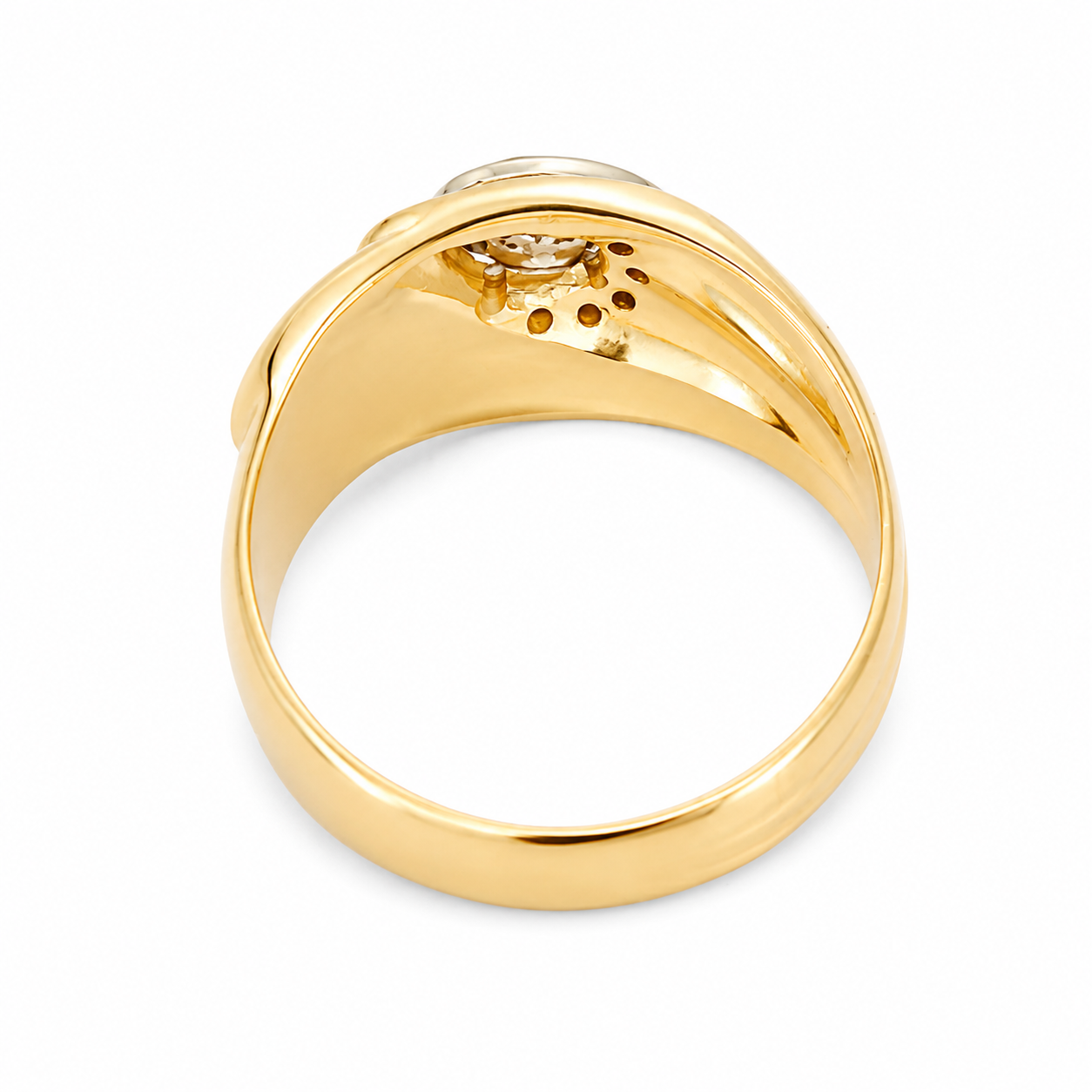 Anello - 18 carati Oro giallo - 0.26ct. tw. Diamante (Naturale) - Made in Italy - Handmade