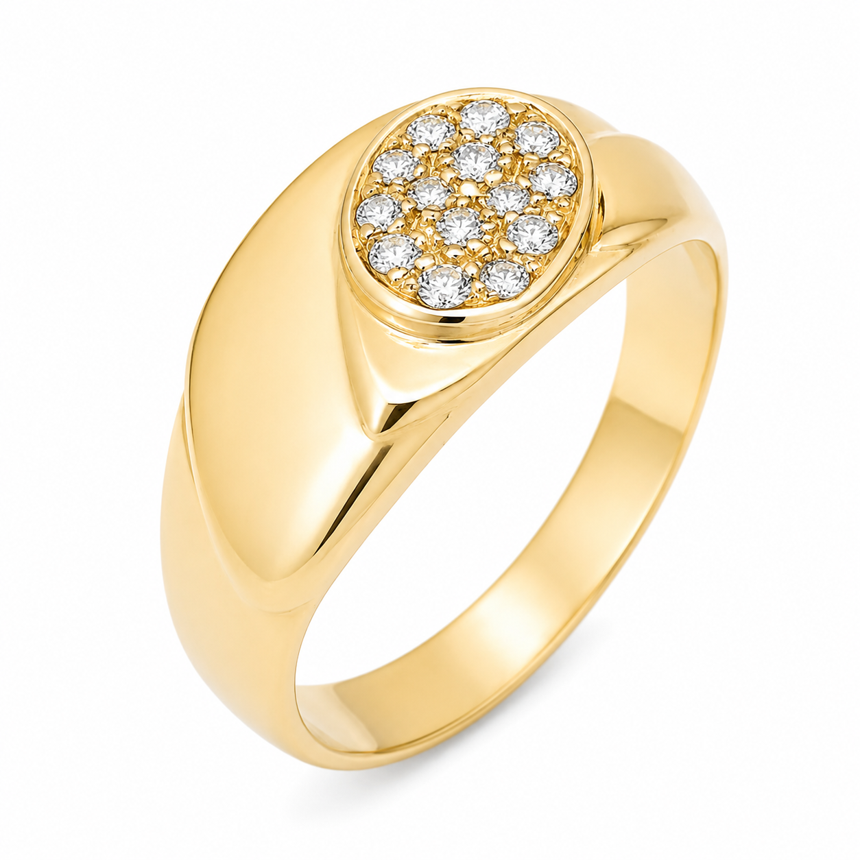 Anello - 18 carati Oro giallo - 0.26ct. tw. Diamante (Naturale) - Made in Italy - Handmade