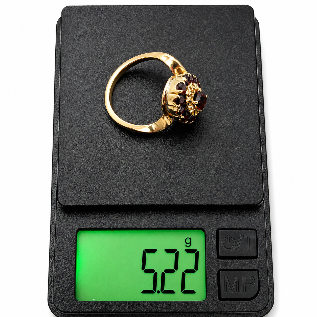 Anello - 18 carati Oro giallo - 1.32ct. tw. Granato - Made in Italy - Handmade