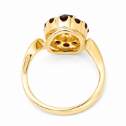 Anello - 18 carati Oro giallo - 1.32ct. tw. Granato - Made in Italy - Handmade