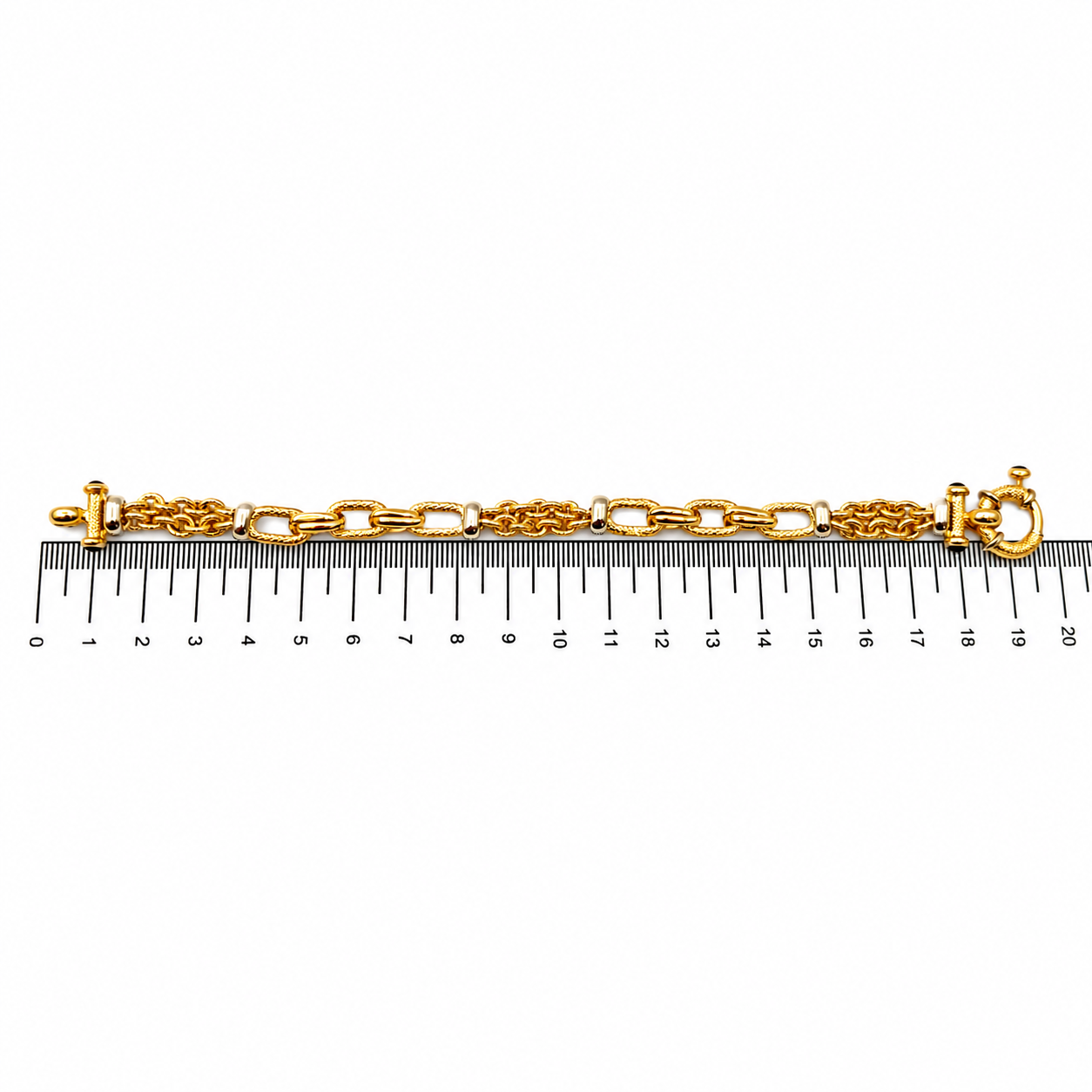 Bracciale - 18 carati Oro giallo, Oro bianco - 0.60ct. tw. Zaffiro - Made in Italy - Handmade