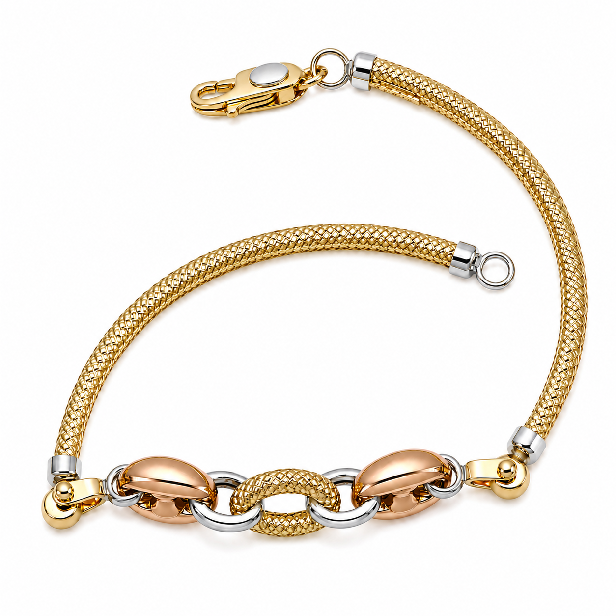 Bracciale - 18 carati Oro giallo, Oro bianco, Oro rosa - Handmade - Made in Italy
