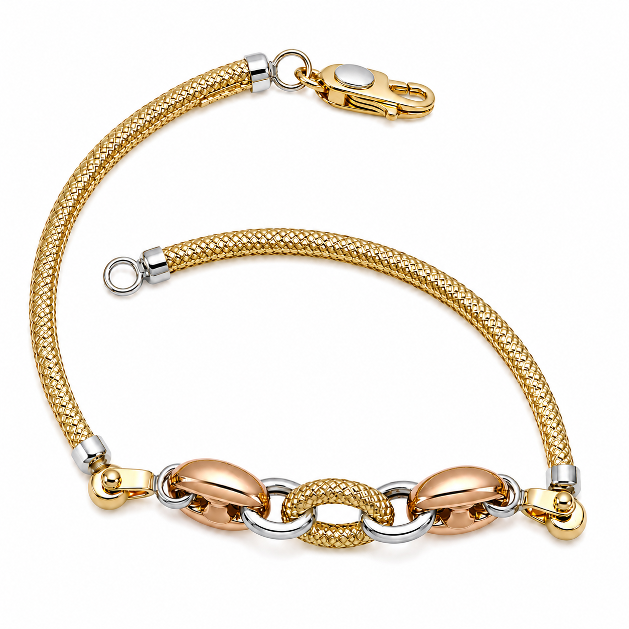 Bracciale - 18 carati Oro giallo, Oro bianco, Oro rosa - Handmade - Made in Italy