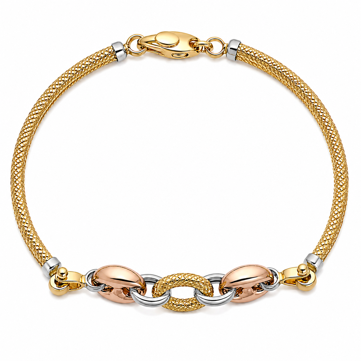Bracciale - 18 carati Oro giallo, Oro bianco, Oro rosa - Handmade - Made in Italy