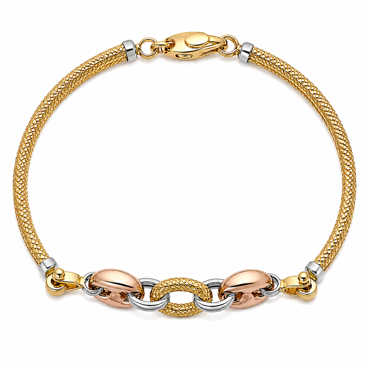 Bracciale - 18 carati Oro giallo, Oro bianco, Oro rosa - Handmade - Made in Italy