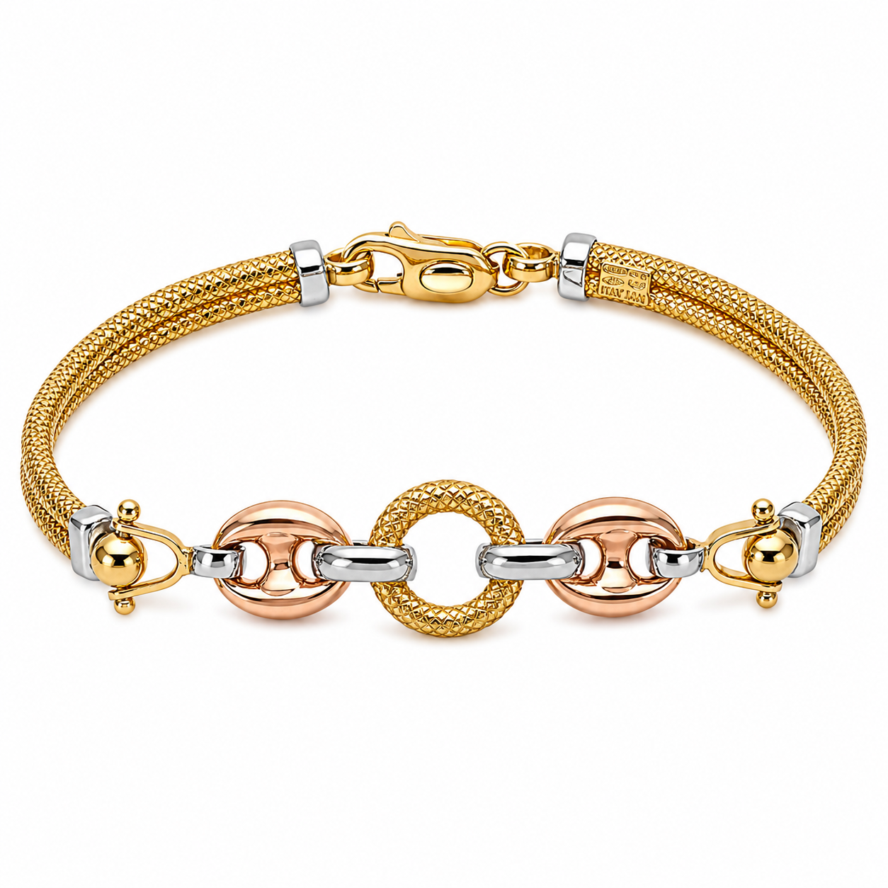 Bracciale - 18 carati Oro giallo, Oro bianco, Oro rosa - Handmade - Made in Italy