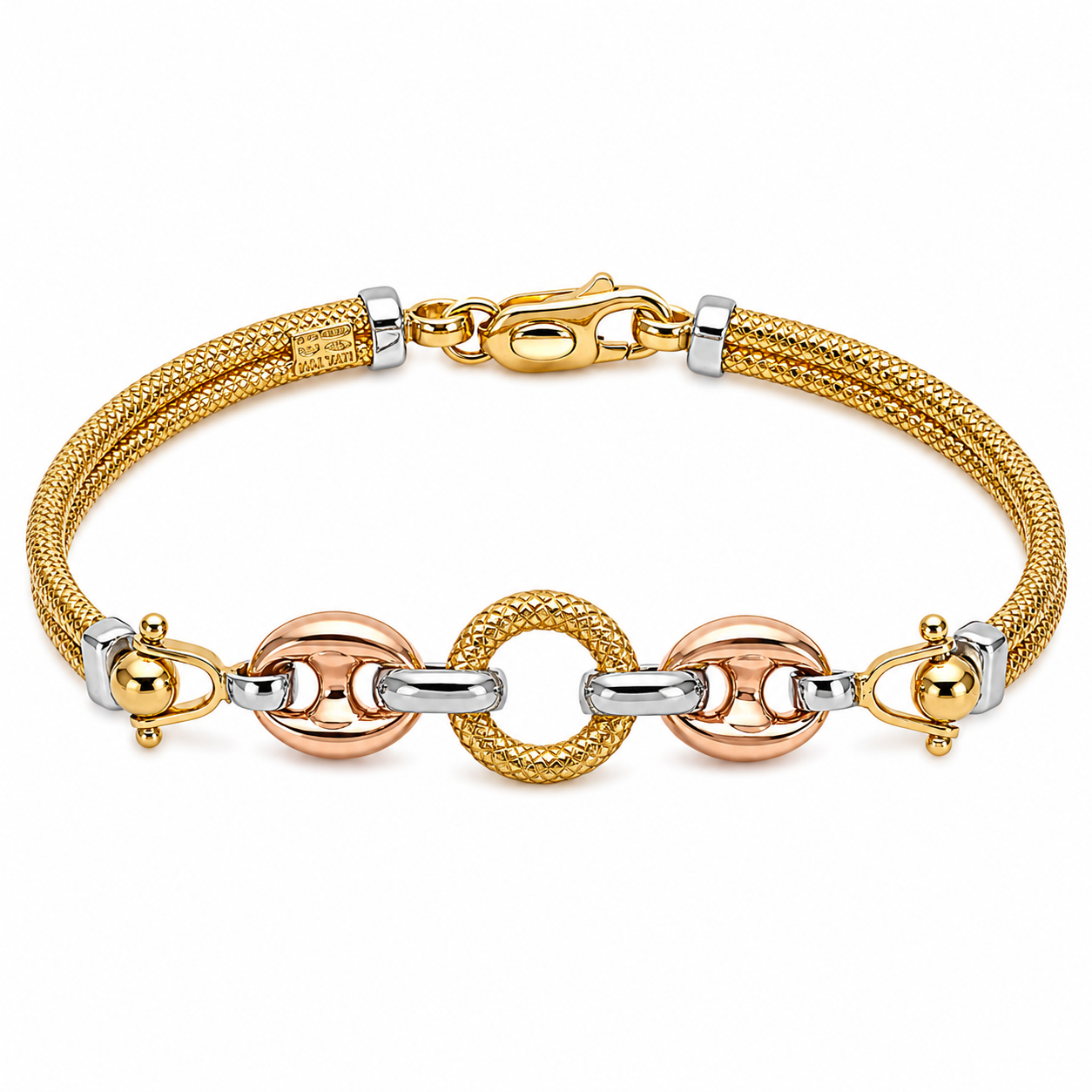 Bracciale - 18 carati Oro giallo, Oro bianco, Oro rosa - Handmade - Made in Italy