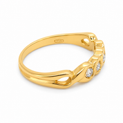 Anello - 18 carati Oro giallo - 0.28ct. tw. Diamante (Naturale) - Made in Italy - Handmade
