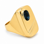 Anello - 18 carati Oro giallo - 0.30ct. tw. Zaffiro - Made in Italy - Handmade