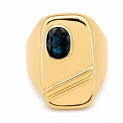 Anello - 18 carati Oro giallo - 0.30ct. tw. Zaffiro - Made in Italy - Handmade