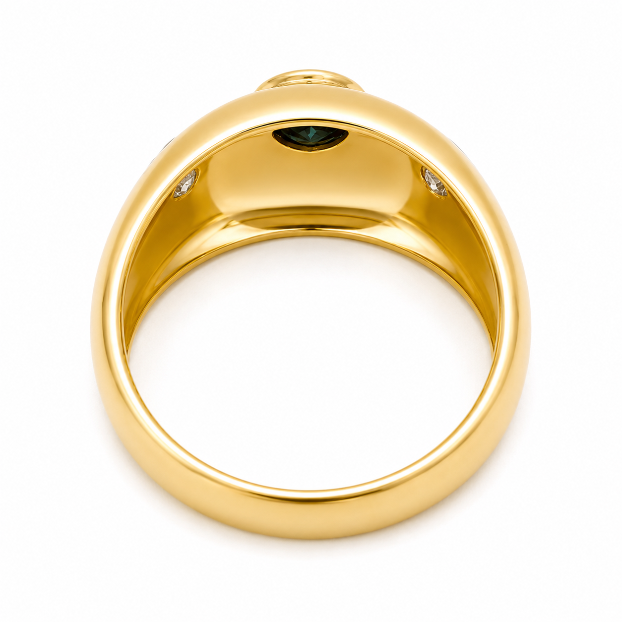 Anello - 18 carati Oro giallo - 0.52ct. tw. Zaffiro - Diamante - Made in Italy - Handmade