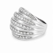 Anello - 18 carati Oro bianco - 1.20ct. tw. Diamante (Naturale) - Made in Italy - Handmade