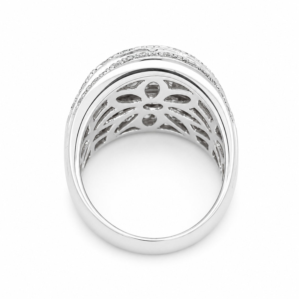 Anello - 18 carati Oro bianco - 1.20ct. tw. Diamante (Naturale) - Made in Italy - Handmade