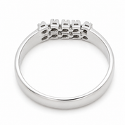 Anello - 18 carati Oro bianco - 0.10ct. tw. Diamante (Naturale) - Made in Italy - Handmade