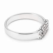 Anello - 18 carati Oro bianco - 0.10ct. tw. Diamante (Naturale) - Made in Italy - Handmade