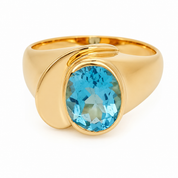 Anello - 18 carati Oro giallo - 2.30ct. tw. Topazio - Made in Italy - Handmade