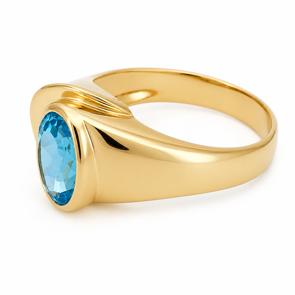 Anello - 18 carati Oro giallo - 2.30ct. tw. Topazio - Made in Italy - Handmade