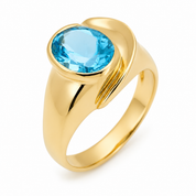 Anello - 18 carati Oro giallo - 2.30ct. tw. Topazio - Made in Italy - Handmade