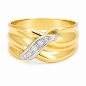 Anello - 18 carati Oro bianco - 0.075ct. tw. Diamante (Naturale) - Made in Italy - Handmade