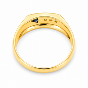 Anello - 18 carati Oro giallo - 0.08ct. tw. Zaffiro - Diamante - Made in Italy - Handmade
