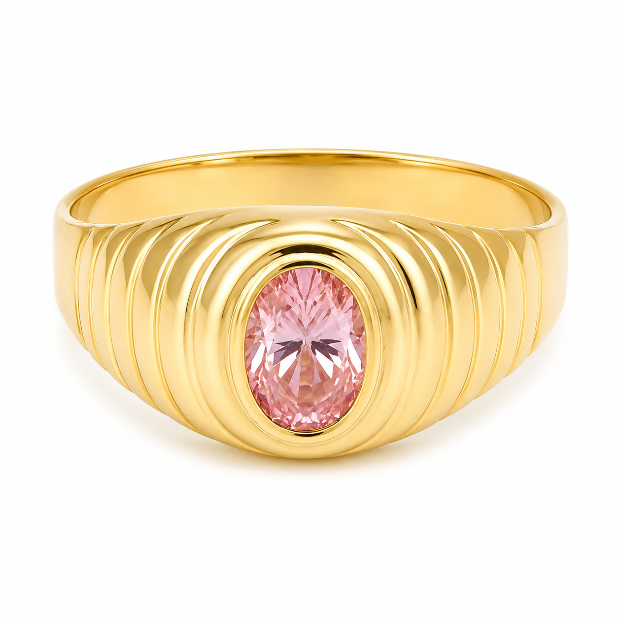 Anello - 18 carati Oro rosa - 10.00ct. tw. Quarzo - Made in Italy - Handmade